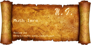 Muth Imre névjegykártya